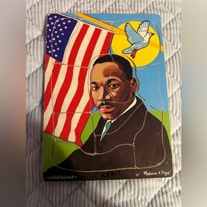 Melissa & Doug Martin Luther King Jr Wood Puzzle Preowned Black History Month